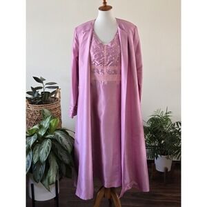 NWT TALLY TAYLOR DRESS SUIT Size 14 Pink Mauve Sequined